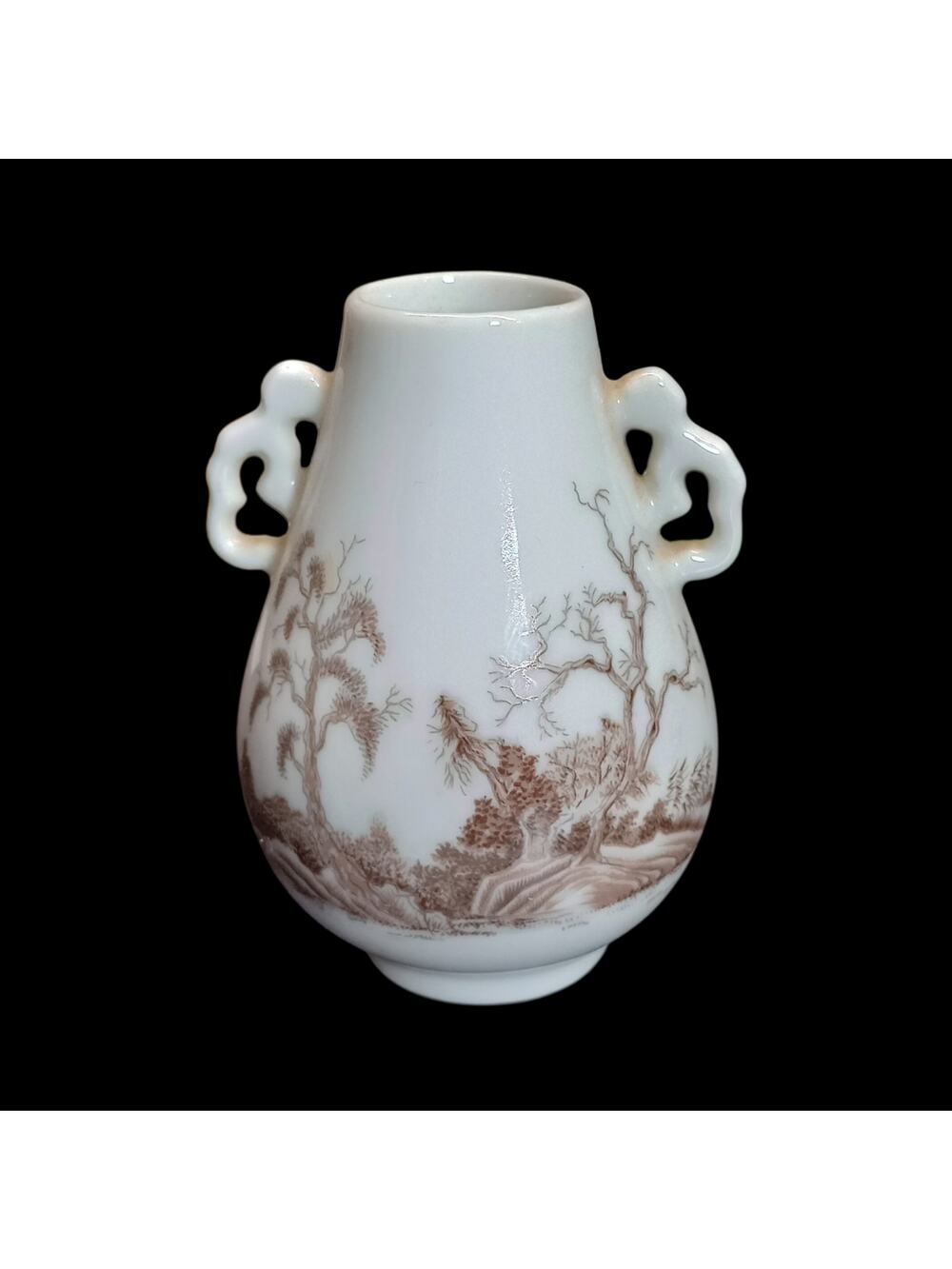 Vtg Franklin Mint Mini Vase Treasures Of The Imperial Dynasties Asian Forest